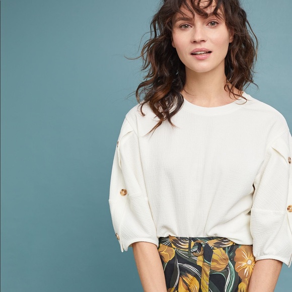 Anthropologie Tops - Current Air Anthropologie Cyrus Top Cream Large